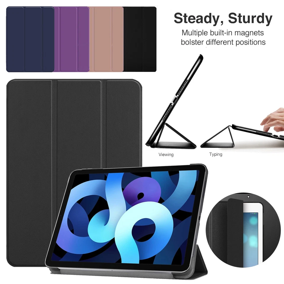 PGL Smart Leather Case For Apple iPad Pro 9.7 11 12.9 Inch 1 2 3 4 5 6 Gen Models