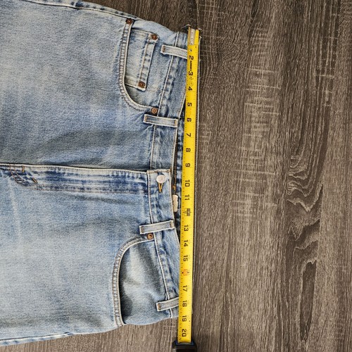 Vintage 80s Levis 505 Herren 38x32 Blue Fade Whisker Light Straight Made In Canada - Bild 7 von 10