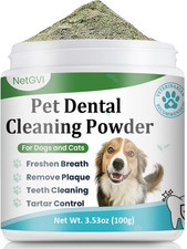 Dog Teeth Cleaning Powder with Probiotics, Dental 100G-A39, green