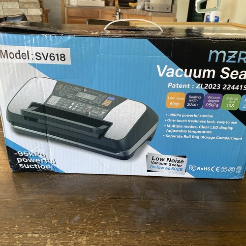 MZROT SV618 95kpa Black Commercial Full Automatic Food Vacuum Sealer Machine