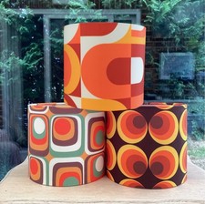 Lampshade West German MCM Retro Mid Century 60s 70s Lamp Shade Orange Brown