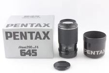 [MINT in Box] SMC Pentax FA 645 200mm F4 IF Lens w/ New Hood for 645 N NII JAPAN