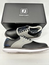 Footjoy Myjoys Traditions Series Golf Shoes Black Custom 10 Medium