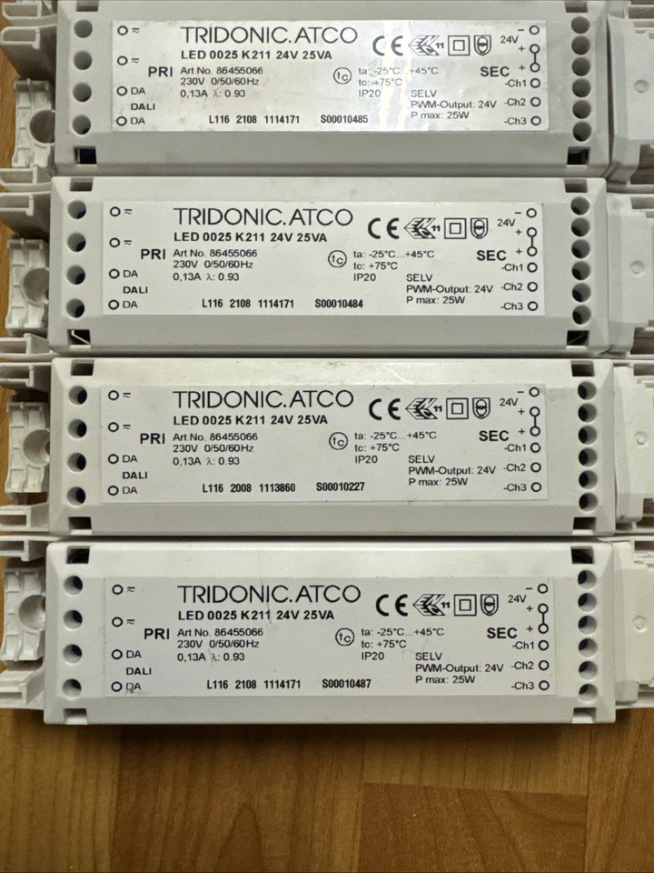 Tridonic Atco 0025 K211 24v 230v 3-Kanal DALI-Dimming-LED-Driver - Bild 2 von 4