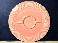 Fiesta Fiestaware Rose Pink Hostess Tray Chip And Dip 12 3/8” Serve Platter READ