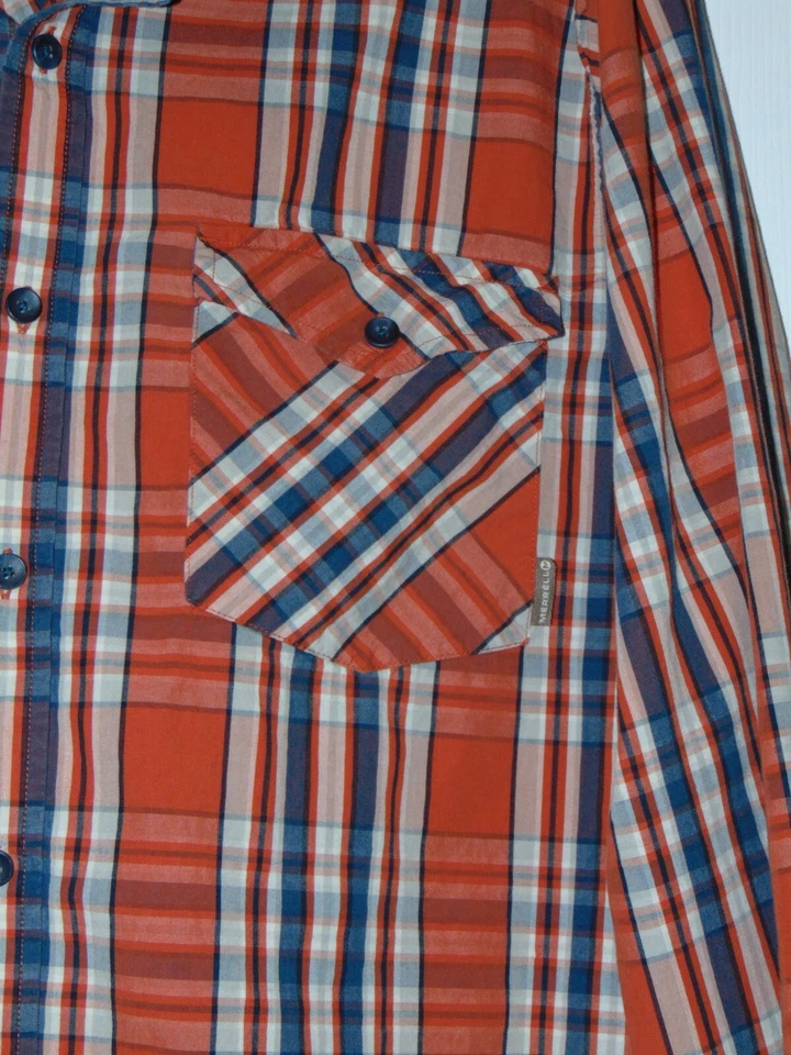 Merrell Long Sleeve Button Down Plaid Men's Shirt XXL - Image 2 of 4