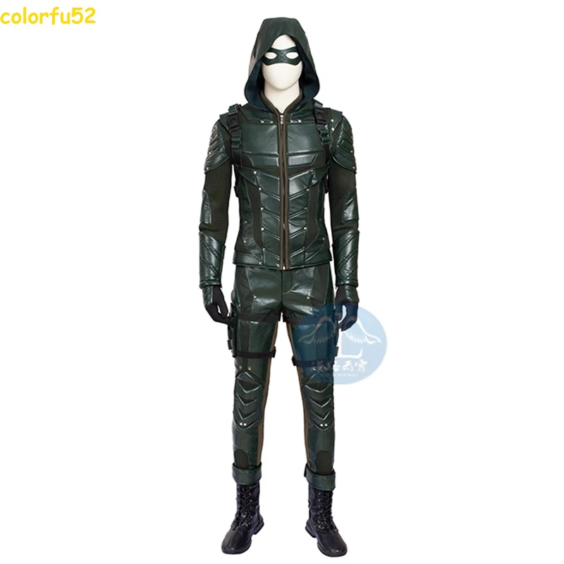 绿箭第 5 季 Oliver Queen Cosplay 服装鞋男式万圣节服装 — 第 3/4 张图片