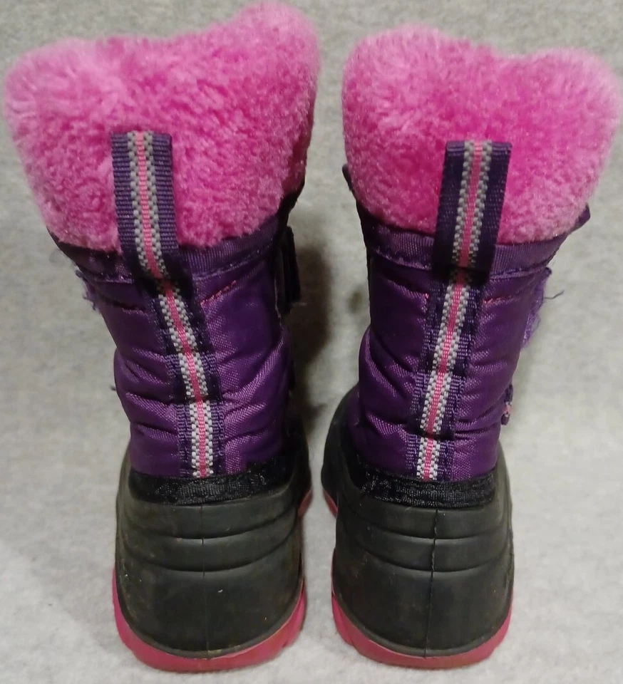 Kamik зимние снег ботинки ребенка ясельного возраста размер 5 фиолетовый розовый искусственного меха - Изображение 4 из 4