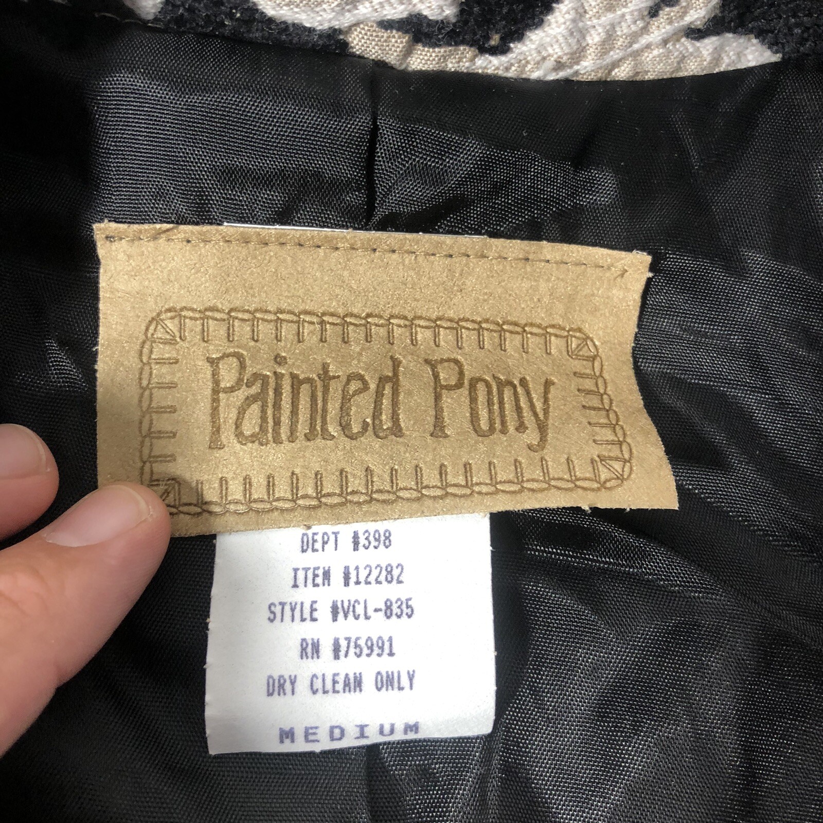 Blazer pony dipinto retrò medio giacca donna bottoni davanti vintage floreale