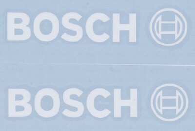 2 New  BOSCH TOOLS PLUGS 6'' White Decals  Stickers Toolbox Window Decal  #1