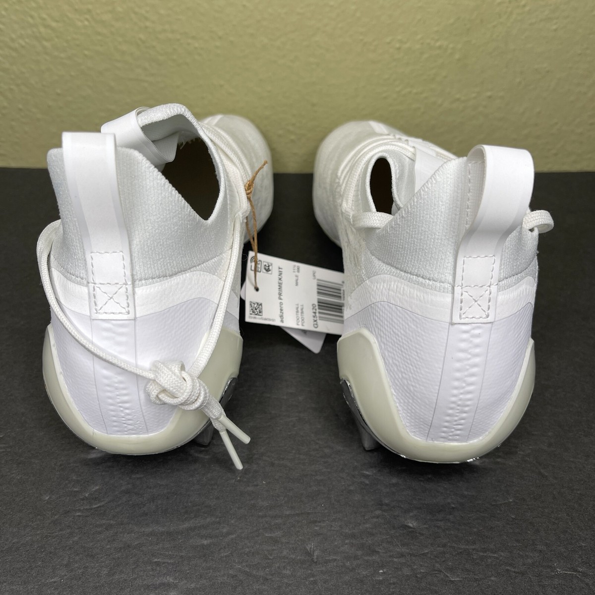 Adidas Adizero Primeknit Mens Size 12 Triple White Silver 