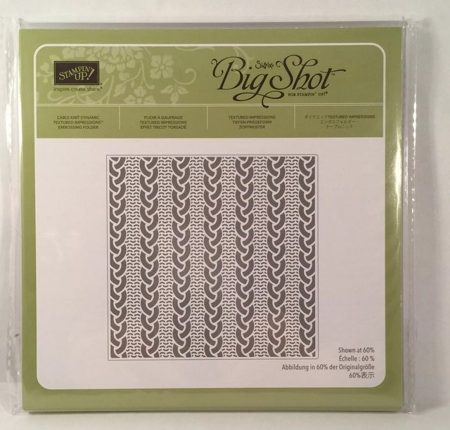 Stampin' up Cable Knit Sweater 6x6 Dynamic Embossing Folder for sale online eBay