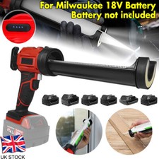 Cordless Caulking Gun, LED Light, 4 Adjustable Speeds, for Milwaukee 18V HOT