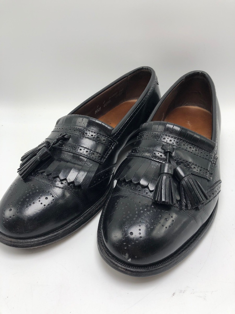 Allen Edmonds 9 D Black Bridgeton Wingtip Kiltie Tassel  display picture 3