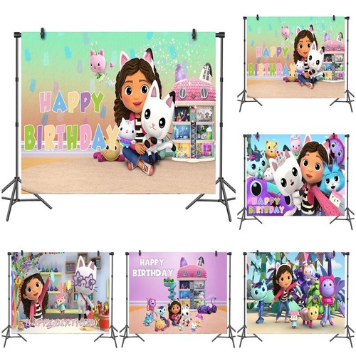 Gabby dollhouse bakgrund drop 100x150cm