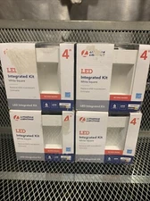 Lithonia Lighting LOT of 4 ~Square 4" White Integrated LED Recessed Light = 65W