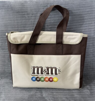 M&M Chocolate Candy Insulated Lunch Bag Picnic Thermal Cooler with Plates Cups