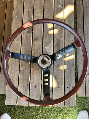71 72 73 Datsun 240Z S30 Wood Grain 3 Spoke Steering Wheel Oem