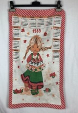 STROFINACCIO CALENDARIO 1985 , VINTAGE ANNI 80 , TOVAGLIETTA , #S21
