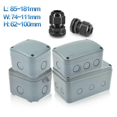 Electrical Junction Box Waterproof ABS Plastic Outdoor Project Enclosure Case US