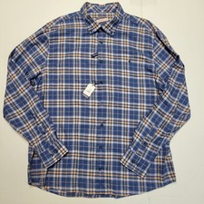  138 New JOHNNIE-O Surf FLANNEL Button Shirt XL X-LARGE Twilight Blue FERGUSON