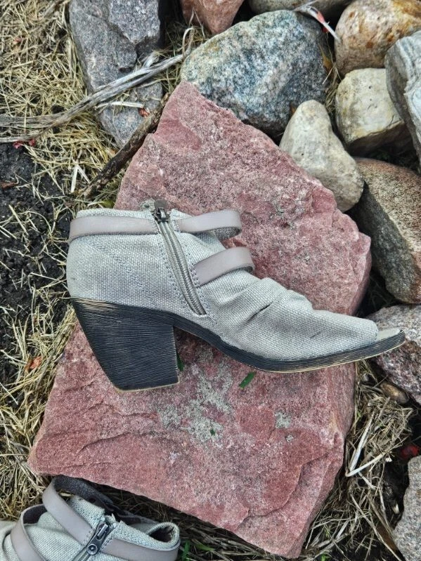 Botines Blowfish para mujer talla 7 lona silla roca correa de cuero Foto 2 de 4