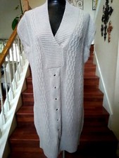 YA-Da Women's Knit Dress/Sweater Cap Sleeves V-NECK NWT Large