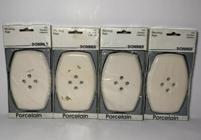 Donner Porcelain Ivory Mounting Plate Lot 4 Matching 9310V Bathroom Remodel