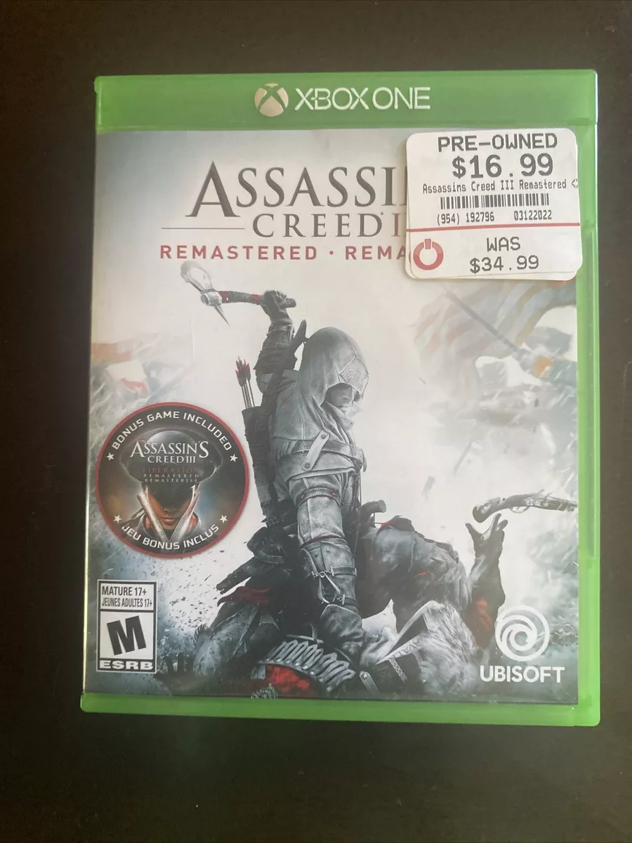 Assassin's Creed III Remastered, Ubisoft, Xbox One, 887256039394 