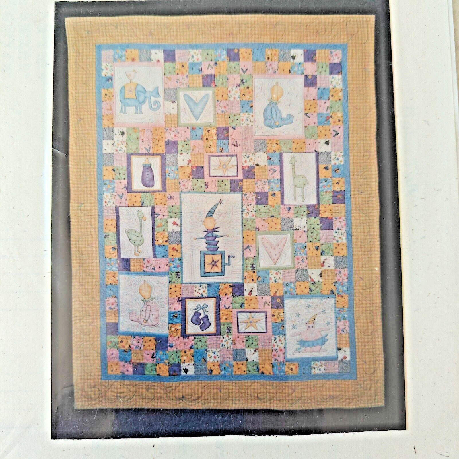 2008 Baby Talk 48x60"  Cute Nursery Wall Lap Crib Throw Quilt Pattern & Template