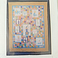 2008 Baby Talk 48x60" Cute Nursery Wall Lap Crib Throw Quilt Pattern Template