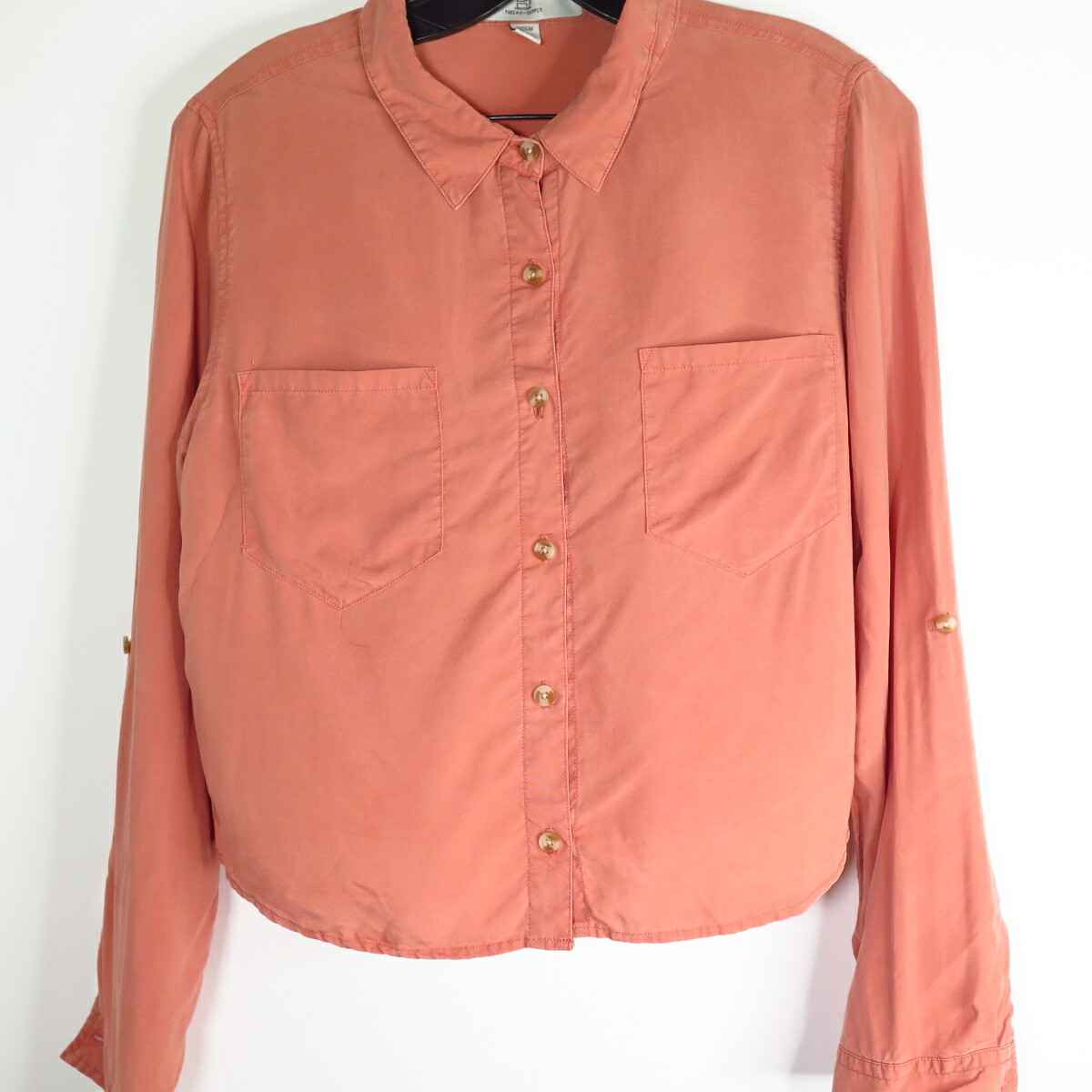 Thread & Supply Solid Coral Casual Button Down Sh… - image 1
