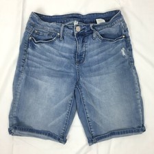 Seven 7 Women Size 8 Denim Jean Shorts Bermuda