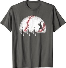 Funny Baseball Heartbeat Baseball Player Unisex T-Shirt