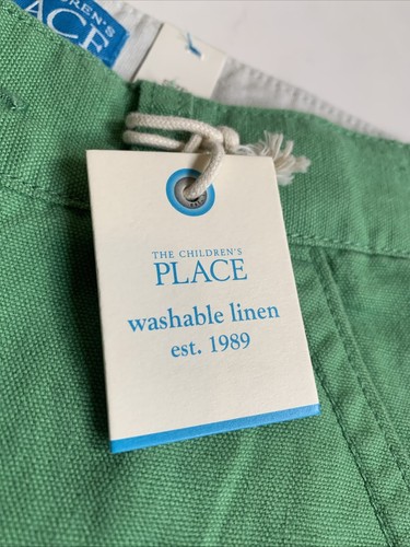 Childrens Place Boys Linen Pants Size 8 Adjustable Waist Pockets Size 8 NEW - Picture 2 of 5