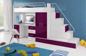 kids high sleeper with desk