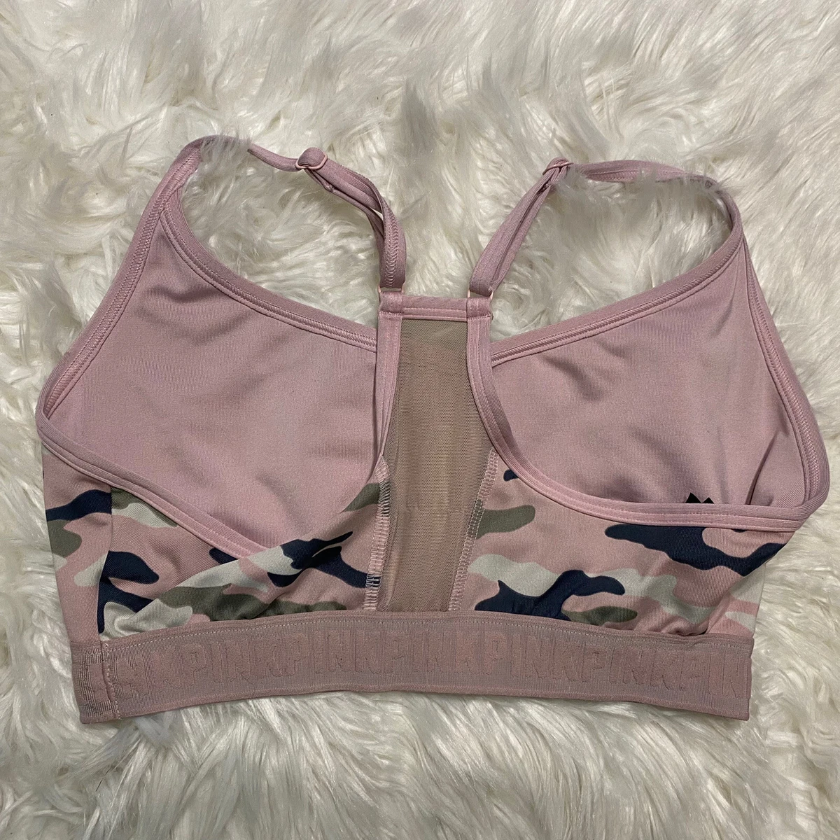 Victoria's Secret PINK Medium Sports Bra Camo Ultimate Lightly Lined  Wireless