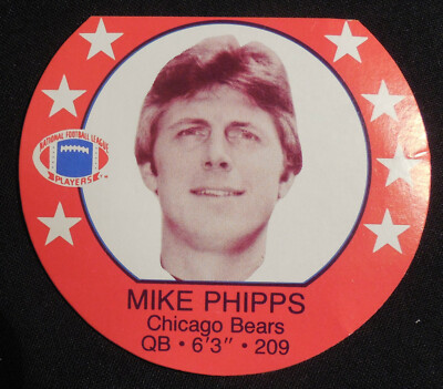 1979 RARE ICEE MSA card / disc Mike Phipps Chicago Bears Purdue University