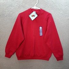 Vintage Fruit Of The Loom Sweater Womens Large Fuchsia Sweatshirt 1990s USA Made