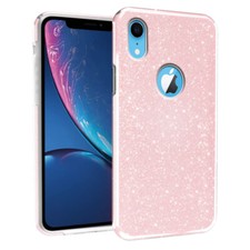 Cover Custodia Brillantini 3 In 1 Tpu Glitter per Apple Iphone Xr Fuxia