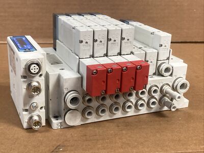 SMC 7 Valve Bank EX260-SMJ1 (6) SY5200-5U1 + (1) SY5100-5U1 + (4