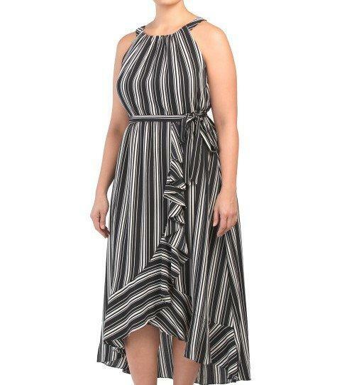 slim fit dress slacks Women's Pleated Maxi Dress V Neck Long Sleeve Floral Print Ribbon Waist –  The Hills Nashville main image 1