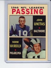 Johnny Unitas/Norm Van Brocklin '60 NFL Passing Leaders MC Glory Days #1 / NM+