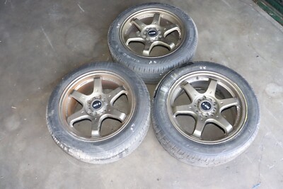 (3) Aftermarket NS 16'' Monoblock Racing wheels 16x7J 5x100 