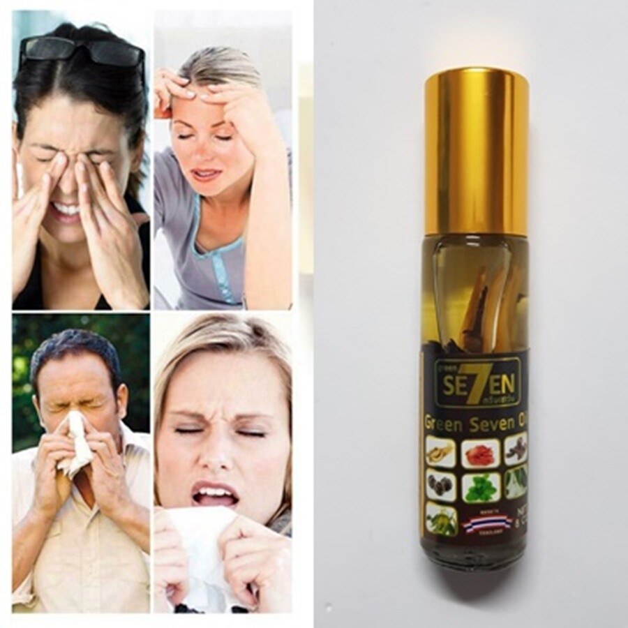 7 Herbs Herbal Oil Massage Muscle Relax Relief Inhale Thai Natural