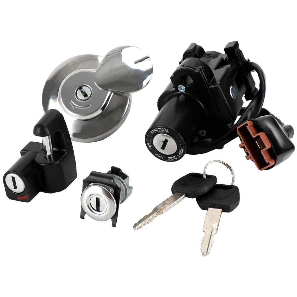 Juego de llaves de bloqueo de asiento con tapa de combustible interruptor de encendido para Honda CRF250L 250LA 2013-2020 Foto 2 de 4