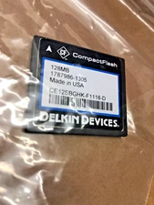 DELKIN DEVICES CE12TFJHK-F1118-D MEMORY CARD, COMPACTFLASH 128MB Made in USA