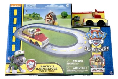 Paw Patrol Rocky s Barn Rescue Track Set   Roll Patrol Circuit with EX Racer Toy
