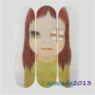 Yoshitomo Nara Untitled Miss Margaret Skateboard Maple Board Wall