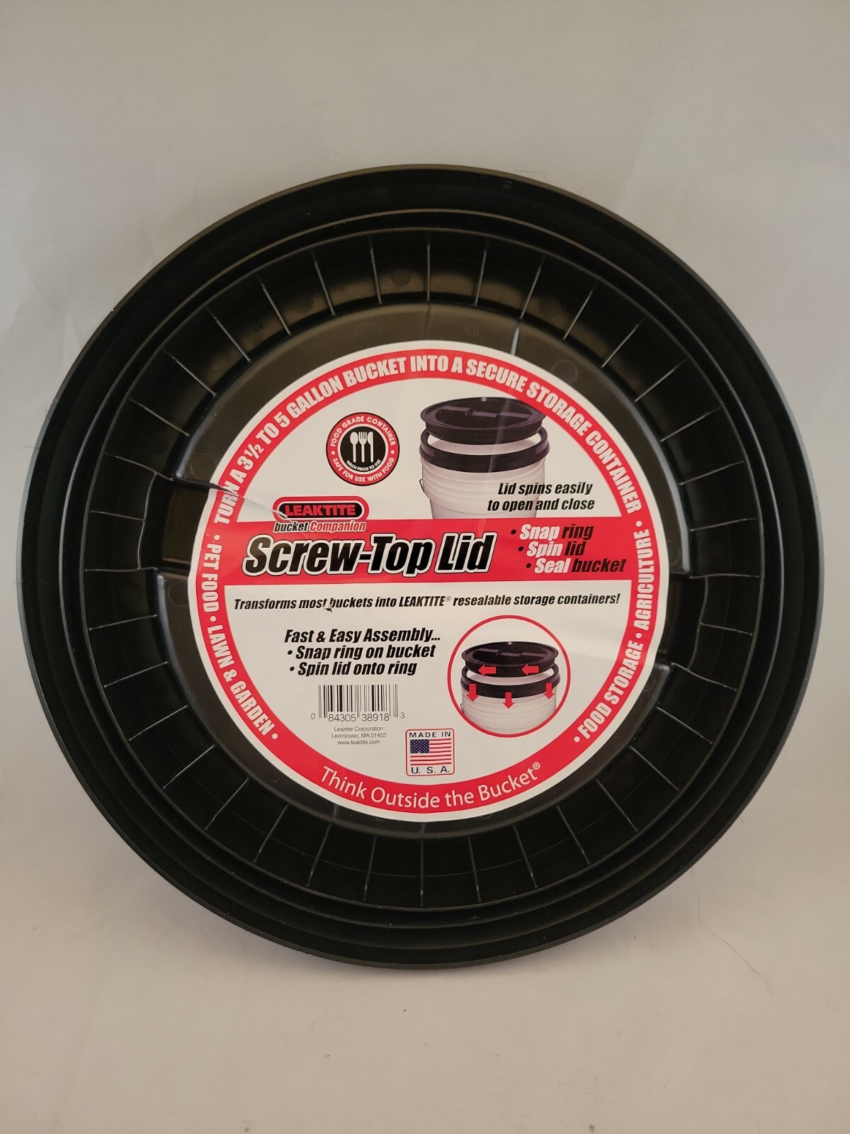 NEW LEAKTITE SCREWTOP LID FOR 3.5 OR Grelly USA